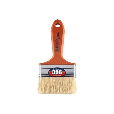 Trincha 396-5 com Cerdas Brancas Cabo Anatômico Alta Resistência Amadeirado Atlas 2POL