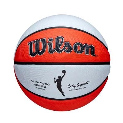 Bola de Basquete WNBA Authentic Outdoor #6 com Cobertura Pure Feel Branco e Laranja Wilson