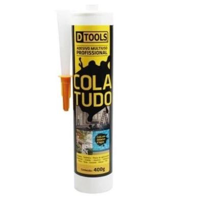 Cola Tudo Branco Alta Aderência Resistência Secagem Rápida Uso Diversos Materiais Branco Dtools 380G