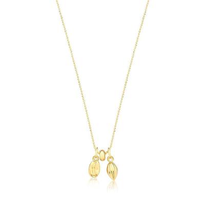 Colar VL Accessoires Cacau e Café Revestimento Ouro 43CM Dourado Feminino