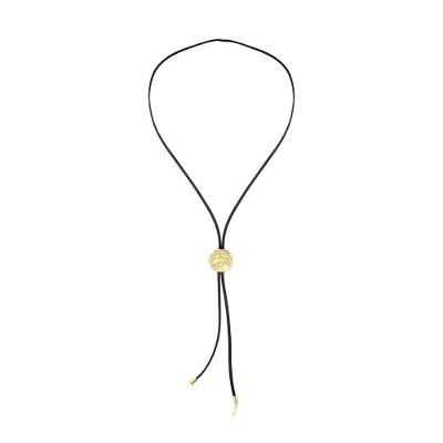 Colar VL Accessoires VLVL570 Ouro Revestido 90CM Dourado Unissex Medalha Cavalo