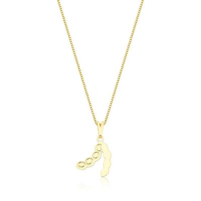 Colar VL Accessoires Soja Revestido em Ouro 2CM 40CM + 4CM Dourado Feminino