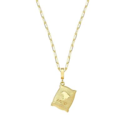 Colar VL Accessoires VLVL344 Ouro Pingente 2,5cm X 1,8cm Dourado
