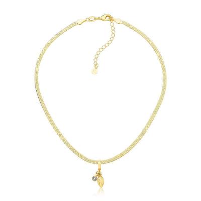 Choker VL Accessoires VLVL400 Revestida em Ouro Dourado Feminino 35CM + 5CM Extensor