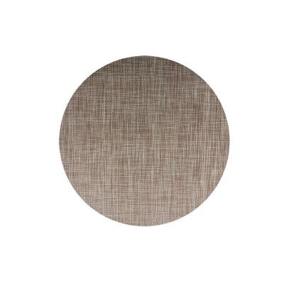 Jogo Americano Circle Impermeável em PVC e Poliéster para Mesa Marrom Uzoo 38CM 4 Uni