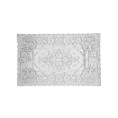 Jogo Americano Kit Decorativo Prata PVC Impermeável para Mesa Uzoo 4 UNIDADES