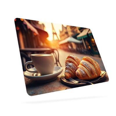 Jogo Americano Croissant Base para Pratos Polipropileno Alto Brilho Impermeável para Mesa Amarelo