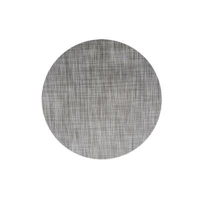 Kit Jogo Americano Circle Textilene Impermeável PVC e Poliéster Cinza 38CM 4 Uni Uzoo