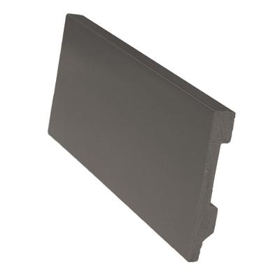 Rodapé Rodape Poliestireno 240x10x1.5cm Cinza Liso Resistente à Umidade Finottato 240CM