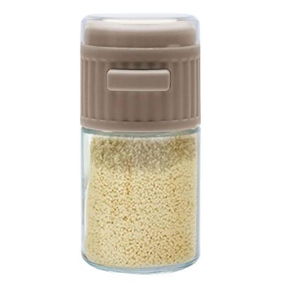 Saleiro Pimenteiro Hamburgueria 100ML de Vidro e ABS com Boca de Garrafa de Grande Calibre Cinza