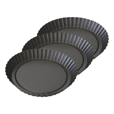 Forma para Brioche Torta Pizza Kit 3 Peças Antiaderente Metal com Revestimento Teflon Preto Carisma