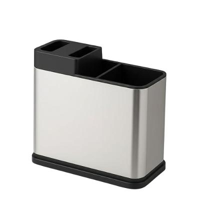 Organizador e Escorredor de Talheres em Inox com Suporte para Facas Aço Inox Carisma