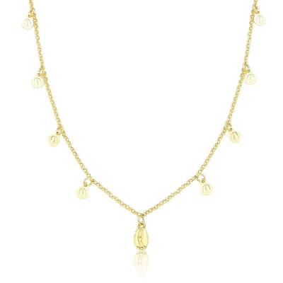Colar VL Accessoires VLVL507 Revestido em Ouro Dourado com Pingente Unissex