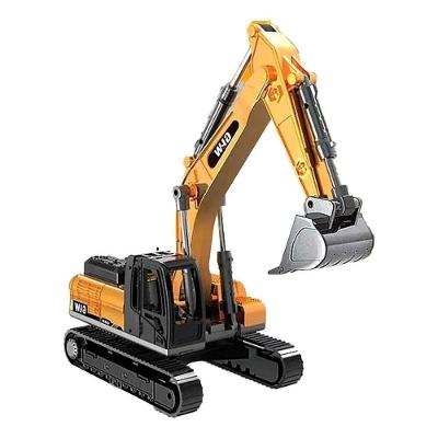 Miniatura Escavadeira 360 graus  Articulada com Movimentos Realistas Amarelo Coleção Royal 12CM 1:80