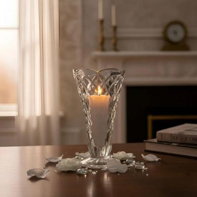 Castiçal Vela e Vidro Rechaud Copo Porta Casamento Design Elegante Transparente Megafit 12X5,5CM