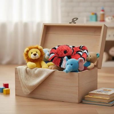 Cobra de Pelúcia Filhote com Estimula Imaginação e Criatividade em Coral Fizzytoys