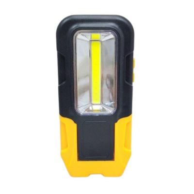 Lanterna Amarela com 2 Tipos de Iluminação LED COB Lateral e Frontal em Plástico com Imãs e Gancho