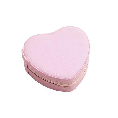 Porta Bijoux Coração Guardo Mimos Organizador em Poliuretano e Papel com Divisórias para Bijuterias