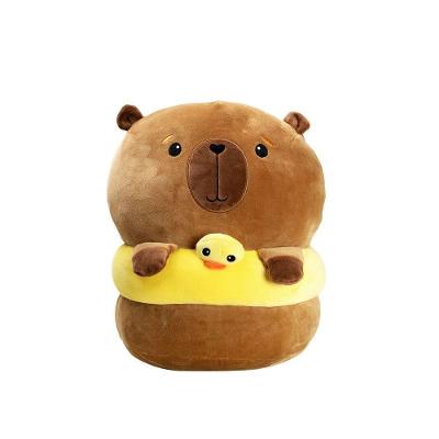 Almofada Colecionável Flutualdo g com Boia Pelúcia Super Macia Capivara Verde