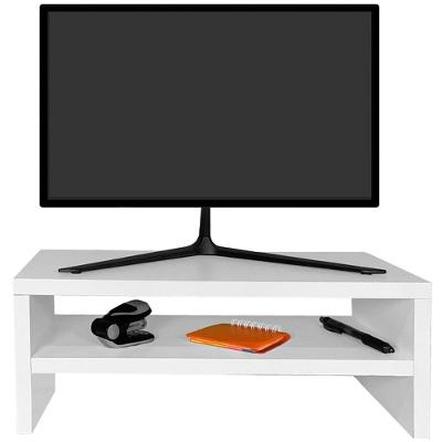 Suporte para Monitor Ou Notebook com Nicho Modelo Naiara Estrutura em MDP Branco Naiara Wines