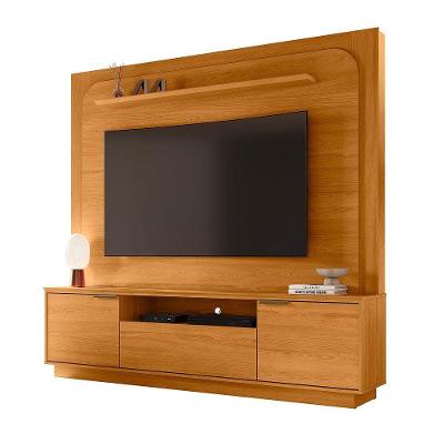 Estante Home Theater Rio 2 Portas MDP 200CM Cinamomo Madetec Móveis