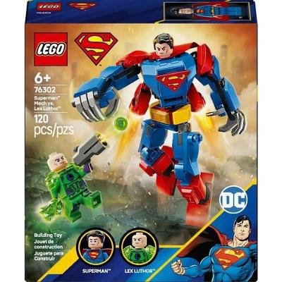 Brinquedo de Montar 76302 Robô Superman Vs Lex Luthor Robô Articulado Vermelho Lego 120 PEÇAS