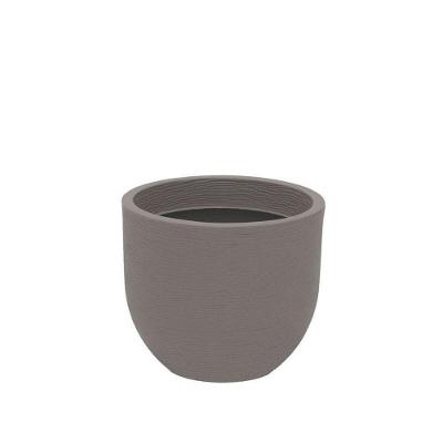 Vaso Laos em Polietileno Quadrado 28CM Resistente a Raios UV Cinza Tramontina 33.5CM
