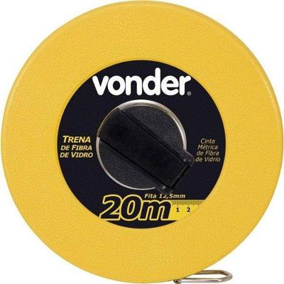 Trena Vonder Fibra Longa Caixa Fechada com Fita PVC Amarelo 20M