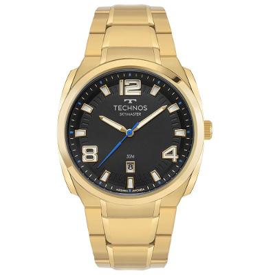 Relógio Masculino Skymaster Analógico em Aço Dourado Preto Technos