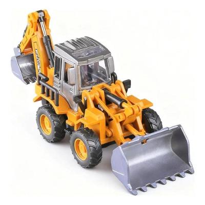 Miniatura Retroescavadeira Trator Construção 1:70 com Braço Articulado e Caçamba Funcional 5CM