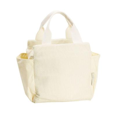 Bolsa Térmica Cotelê PI7725Y para Lanches 100% Poliéster Forro Térmico Off White Imaginarium 6L