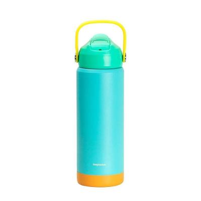 Garrafa Térmica PI7637Y Color Mantém Bebida Fria por Até 12h Aço Inoxidável Design Alegre Verde