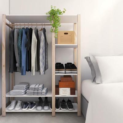Estante Arara Plus 5 Prateleiras MDP e Pinus 110CM Branco Technox