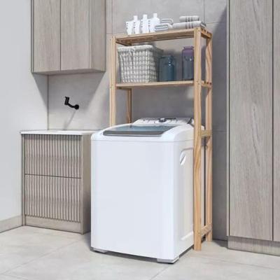 Organizador Roupas Estética Elegante Praticidade Uso Diário com 2 Prateleiras em Madeira Pinus 80CM