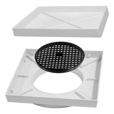 Ralo para Banheiro Invisível Oculto Sifonado com Proteção Contra Insetos Branco Technox 15CM
