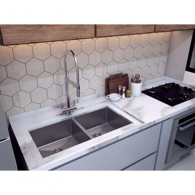 Cuba Dupla Cozinha Gourmet de Embutir Aço Inox Escovado Inox Technox 44CM