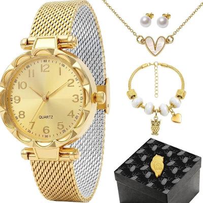 Conjunto Feminino Maria Analógico em Silicone Dourado Orizom