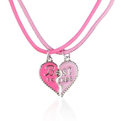 Colar Orizom Kit Amizade Best Friend Aço Inoxidável Prata Feminino