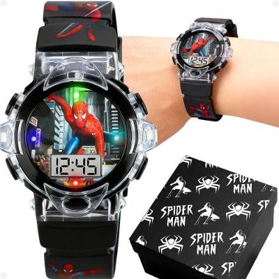 Relógio Digital Infantil Orizom Kids Homem-Aranha Silicone Azul com Detalhes em Vermelho + Caixa