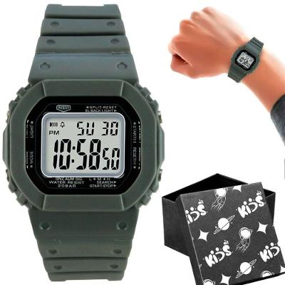 Relógio Infantil Menino Foguete Digital Silicone à Prova d'Água Azul Orizom