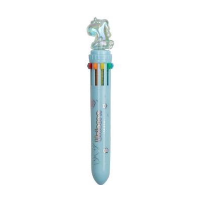 Caneta Acessorios de Papelaria Imaginarium Unicornio Azul com 10 Cores 1 Unidade