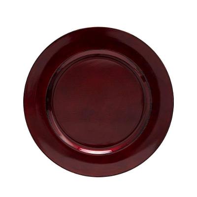 Sousplat Basic 6 Peças em Polipropileno e Carbonato de Cálcio para Decoração Vermelho Antique Copa &