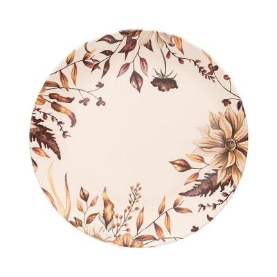 Prato Raso Aquarelle 100% Cerâmica Efeito Mate para Uso Diário Dorath 28CM Copa & Cia