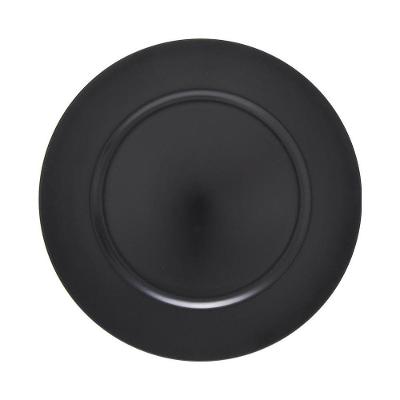 Sousplat Basic 6 Peças em Polipropileno (Plástico) e Carbono de Cálcio para Decoração Preto Copa &