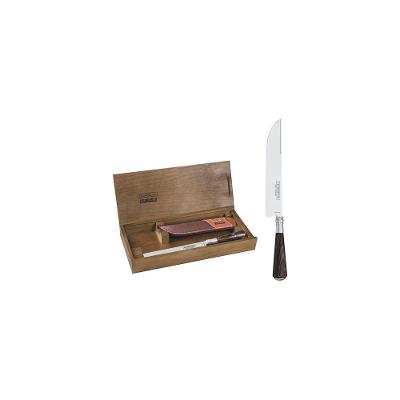 Faca 7 Tropeira para Carne Aço Inox Cabo Polywood Castanho com Bainha e Estojo Café Tramontina
