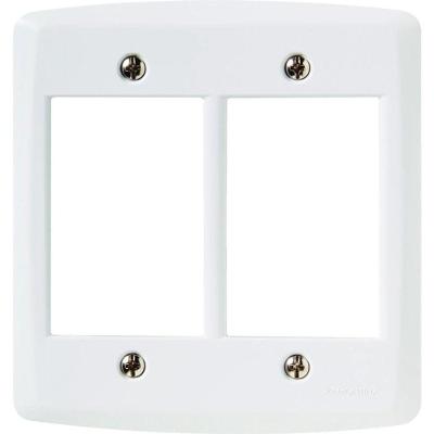 Placa Horizontal Lux2 6 Postos 4 X 4 com Sistema Modular Branca Tramontina