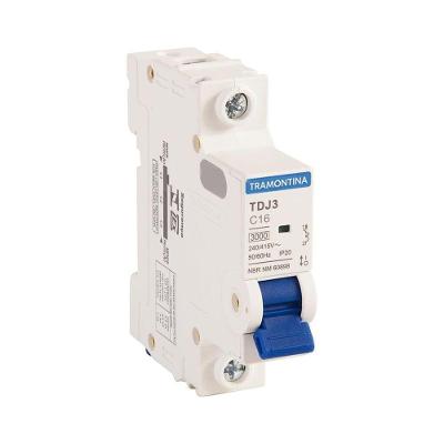 Disjuntor TR3KA 1P 16A 3KA Curva C Protecao Bivolt Branco Tramontina