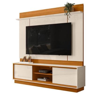 Estante Home Theater Senna 2 Portas 2 Prateleiras MDP TAMANHO 183.5CM Cinamomo-off White Madetec
