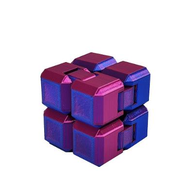 Fidget Cube Infinity 3D Anti Estresse com Movimentos Contínuos Bicolor Infinity Cube