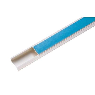 Canaleta 20 X 10 X 2000MM para Passagem de Cabos com Divisoria e Fita Dupla Face Branco Tramontina